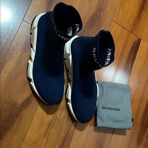 Balenciaga Dark Blue Speed Sneakers